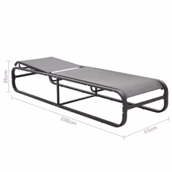 VidaXL 47843 sedia da esterno Salone Seduta imbottita Alluminio, Tessile Grigio - Vista aggiuntiva 8