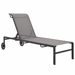 VidaXL 47847 sedia da esterno Salone Acciaio, Tessile Grigio - Vista aggiuntiva 6