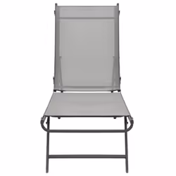 VidaXL 47848 sedia da esterno Salone Acciaio, Tessile Grigio - Vista aggiuntiva 5