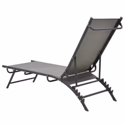 VidaXL 47848 sedia da esterno Salone Acciaio, Tessile Grigio - Vista aggiuntiva 6