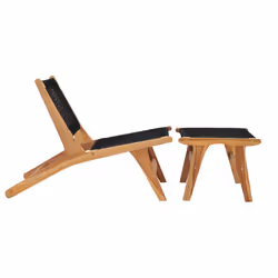VidaXL 49368 sedia da esterno Salone Poliestere, Teak - Vista aggiuntiva 2