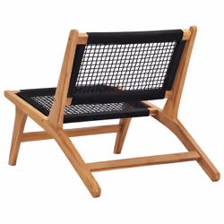 VidaXL 49368 sedia da esterno Salone Poliestere, Teak - Vista aggiuntiva 7