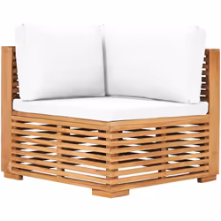 Questo divano da giardino in legno, che si distingue per il design a doghe e i morbidi cuscini, costituisce una fantastica ag ...