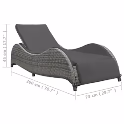 VidaXL 49494 letto per esterni Grigio - Vista aggiuntiva 6