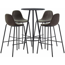 Vidaxl - Set da Bar 5 pz in Tessuto Grigio Scuro