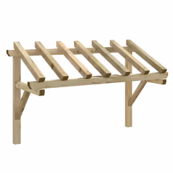 vidaXL Tettoia per Porta d'Ingresso 200x100x100 cm in Legno di Pino - Vista aggiuntiva 2