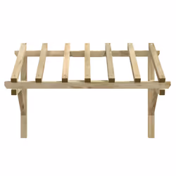 vidaXL Tettoia per Porta d'Ingresso 200x100x100 cm in Legno di Pino - Vista aggiuntiva 3