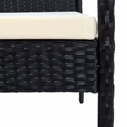 VidaXL 45795 sedia da esterno Terrazzo Seduta imbottita Poliestere, Rattan sintetico, Acciaio Crema, Bianco - Vista aggiuntiva 6