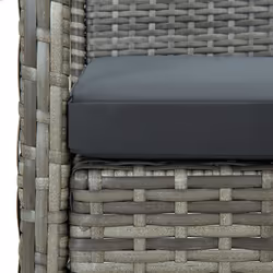 VidaXL 45796 sedia da esterno Terrazzo Seduta imbottita Poliestere, Rattan sintetico, Acciaio Grigio - Vista aggiuntiva 6