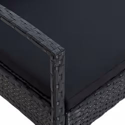 VidaXL 45797 sedia da esterno Terrazzo Seduta imbottita Poliestere, Rattan sintetico, Acciaio Nero - Vista aggiuntiva 6