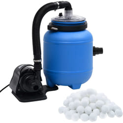Vidaxl - Pompa con Filtro per Piscina Nera e Blu 4 m³/h 83828