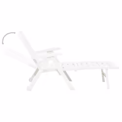 VidaXL 48754 sedia da esterno Salone Seduta imbottita Plastica Bianco - Vista aggiuntiva 4
