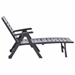 VidaXL 48756 sedia da esterno Salone Seduta imbottita Plastica Antracite - Vista aggiuntiva 4