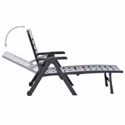 VidaXL 48756 sedia da esterno Salone Seduta imbottita Plastica Antracite - Vista aggiuntiva 5