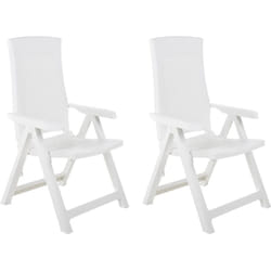 VidaXL 48760 sedia da esterno Terrazzo Plastica Bianco