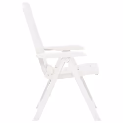 VidaXL 48766 sedia da esterno Terrazzo Plastica Bianco - Vista aggiuntiva 4