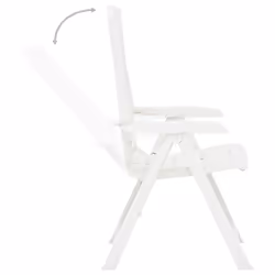VidaXL 48766 sedia da esterno Terrazzo Plastica Bianco - Vista aggiuntiva 5