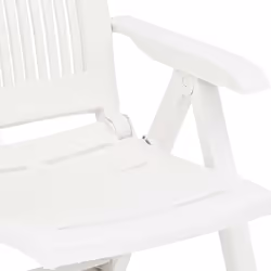 VidaXL 48766 sedia da esterno Terrazzo Plastica Bianco - Vista aggiuntiva 8