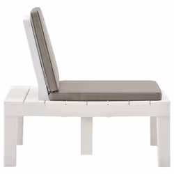 VidaXL 48825 sedia da esterno Terrazzo Seduta imbottita Plastica Marrone, Bianco - Vista aggiuntiva 3