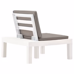 VidaXL 48825 sedia da esterno Terrazzo Seduta imbottita Plastica Marrone, Bianco - Vista aggiuntiva 4