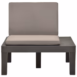 VidaXL 48826 sedia da esterno Terrazzo Seduta imbottita Plastica Marrone - Vista aggiuntiva 2