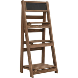 Piedistallo Piante 3 Livelli con Lavagna 40x30x90cm Legno Abete