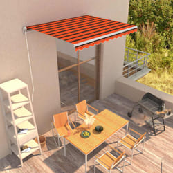Tenda da Sole Retrattile Manuale 300x250 cm Arancione e Marrone Vidaxl 534844