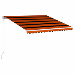 vidaXL Tenda da Sole Retrattile Automatica 400x300 cm Arancione e Marrone - Vista aggiuntiva 3