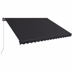 vidaXL Tenda da Sole Retrattile Manuale 450x300 cm Antracite - Vista aggiuntiva 2