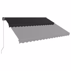 vidaXL Tenda da Sole Retrattile Manuale 450x300 cm Antracite - Vista aggiuntiva 3