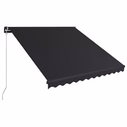 vidaXL Tenda da Sole Retrattile Manuale con LED 350x250 cm Antracite - Vista aggiuntiva 3