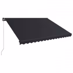 vidaXL Tenda da Sole Retrattile Manuale con LED 450x300 cm Antracite - Vista aggiuntiva 3