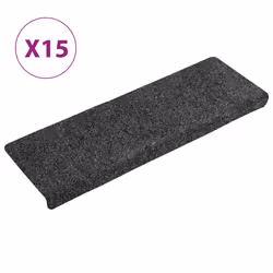 Tappetini per Scale Tessuto Agugliato 15 pz 65x21x4 cm Grigicod mxl 120885 - Vista aggiuntiva 2