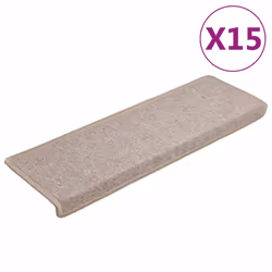 vidaXL Tappetini per scale 15 pz 65x21x4 cm Talpa Bordo rettangolare - Vista aggiuntiva 2