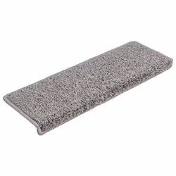 vidaXL Tappetini per scale 15 pz 65x21x4 cm Grigio Bordo rettangolare - Vista aggiuntiva 3