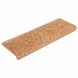 vidaXL Tappetini per scale 15 pz 65x21x4 cm Beige Bordo rettangolare - Vista aggiuntiva 3