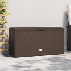 vidaXL Baule da Giardino Marrone 114x47x60 cm