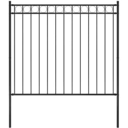 Recinzione da Giardino in Acciaio 1,7x1,5 m Nera Vidaxl 9109