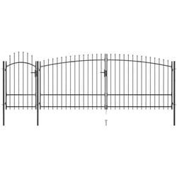 Vidaxl - Cancello da Giardino con Punta a Lancia 5x2,25 m Nero