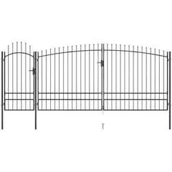 Vidaxl - Cancello da Giardino con Punta a Lancia 5x2,45 m Nero