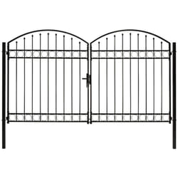 Vidaxl - Cancello a Doppia Anta ad Arco in Acciaio 300x200 cm Nero