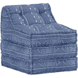 Pouf Modulare Indaco in Tessuto Vidaxl