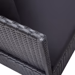 VidaXL 46087 sedia da esterno Terrazzo Seduta imbottita Poliestere, Rattan sintetico, Acciaio Nero - Vista aggiuntiva 6