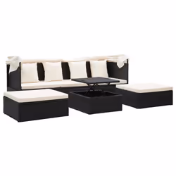 VidaXL 46156 letto per esterni Nero - Vista aggiuntiva 3