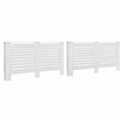 Coperture per Radiatori 2 pz Bianche 152x19x81,5 cm in MDFcod mxl 72269 - Vista aggiuntiva 2