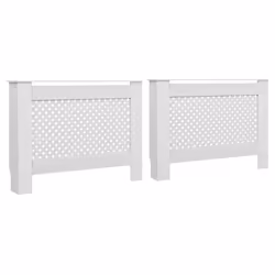 Coperture per Radiatori 2 pz Bianche 112x19x81,5 cm in MDFcod mxl 72266 - Vista aggiuntiva 2