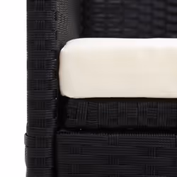 VidaXL 49391 sedia da esterno Terrazzo Seduta imbottita Polietilene, Malacca, Acciaio Nero, Crema, Bianco - Vista aggiuntiva 8
