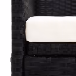 VidaXL 49393 sedia da esterno Terrazzo Seduta imbottita Polietilene, Malacca, Acciaio Nero, Crema, Bianco - Vista aggiuntiva 7