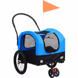 Questo rimorchio da bici per animali domestici funge anche da carrello da jogging ed è un ottimo modo per portare il cane fuo ...