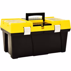 Colore: Giallo e nero Materiale: Plastica Dimensioni: 595 x 337 x 316 mm (L x P x A) Vassoio profondo con scomparti per chiav ...